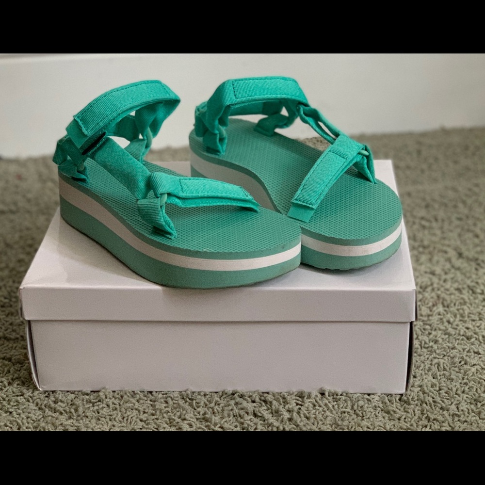 Teva Platform Sandals in Seafoam